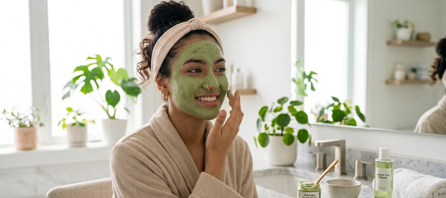 Matcha Clay Mask for Oily Skin: Benefits, Uses & Tips- read more on matchamasks.com blog section