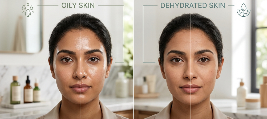 Oily Skin vs Dehydrated Skin: Can You Have Both?- read on matchamasks.com 