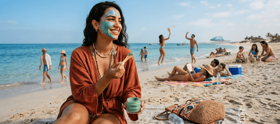 Beach Day Skincare Dubai: How Matcha Masks Brand Can Help? - MatchaMasks