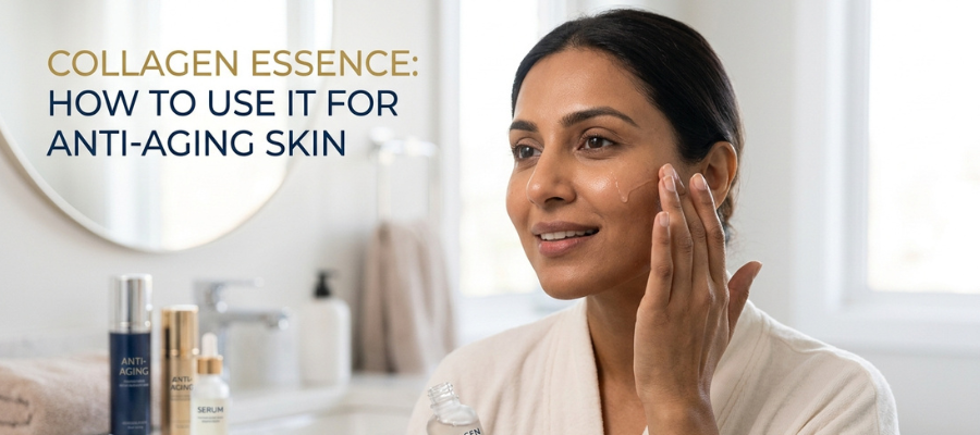 Collagen Essence: How To Use It For Anti-Aging Skin- read here on matchmasks.com