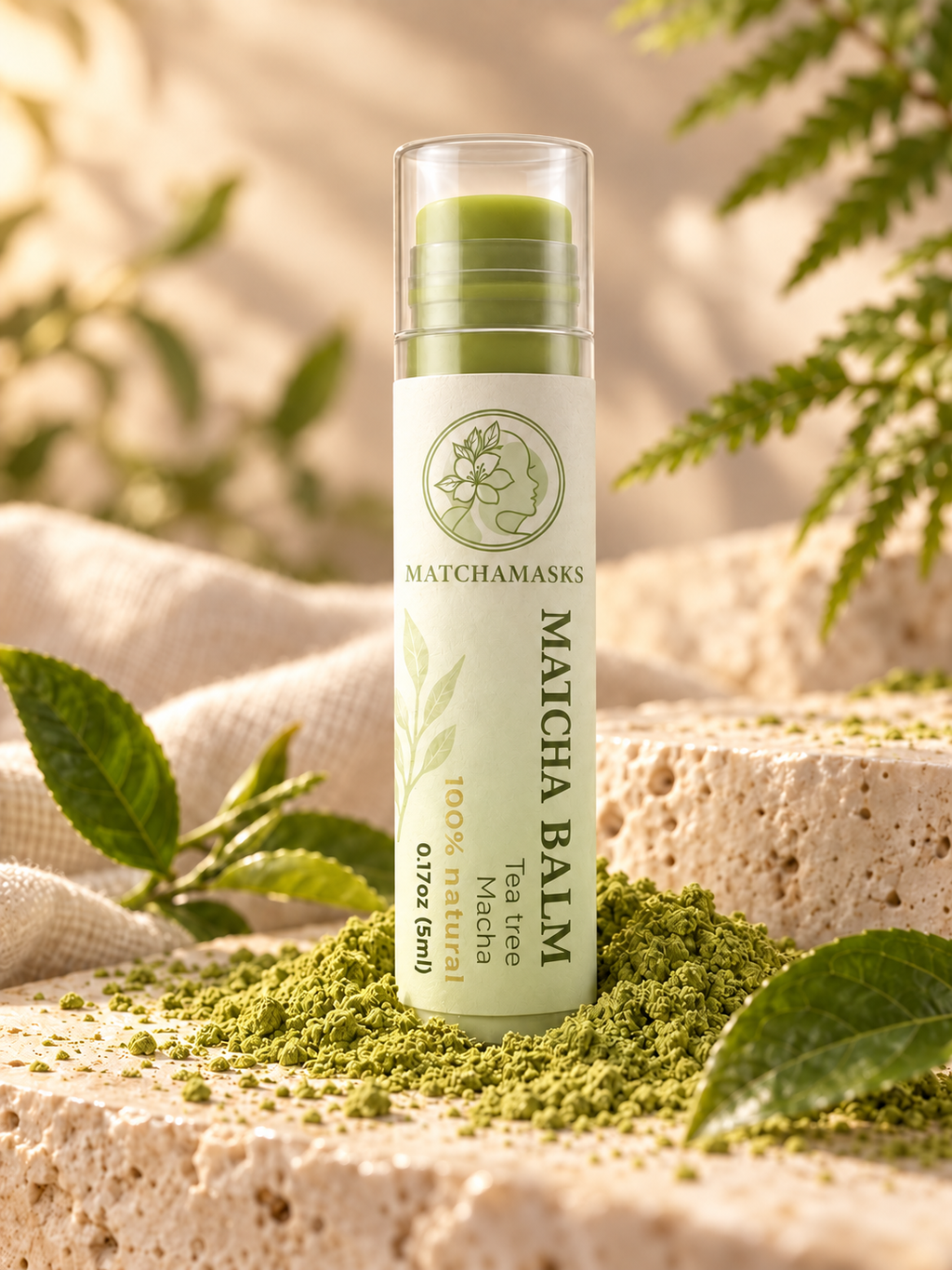 Matcha tea tree balm